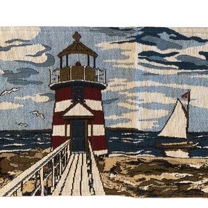 Nautical woven table runner